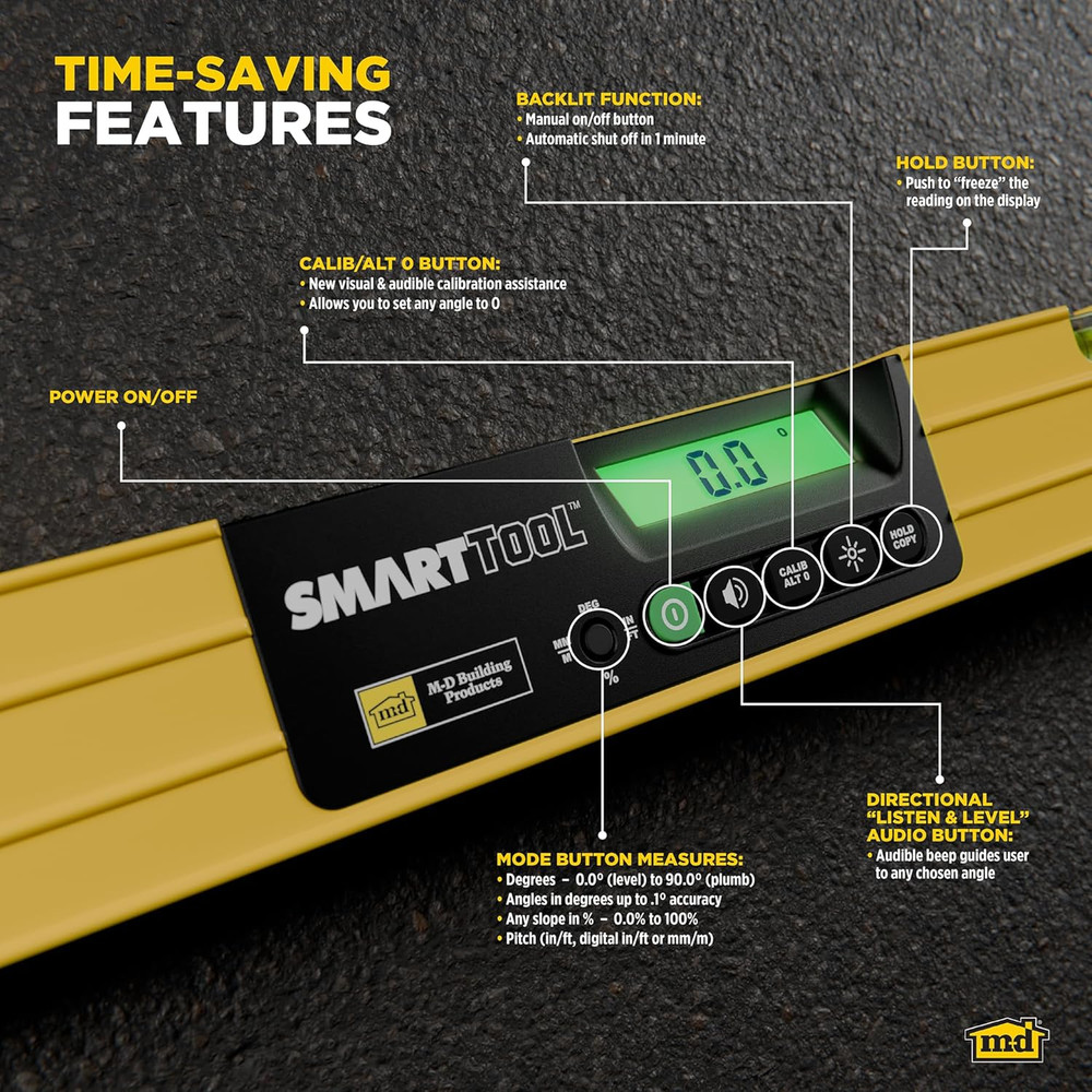 Gen3 SMARTTOOL® 47.25" Digital Level with Case - Accurate Precision Tool
