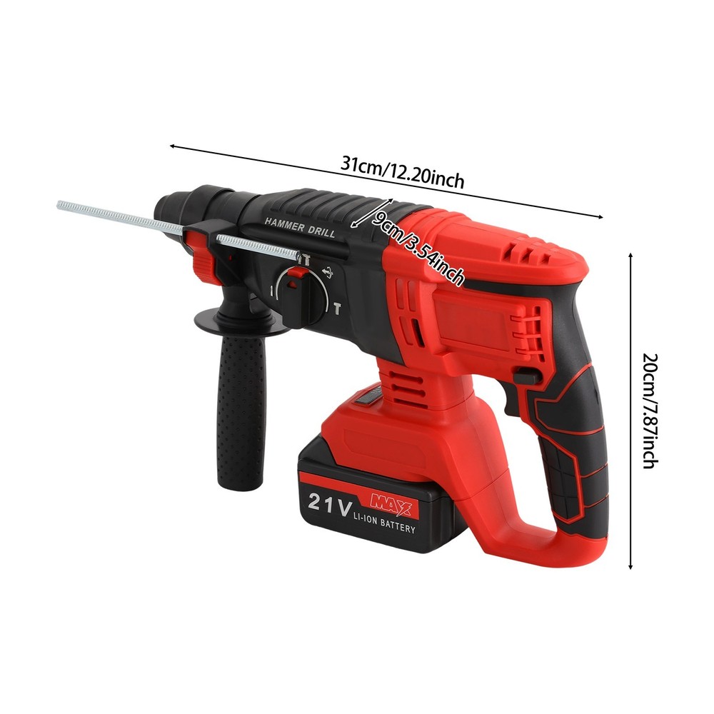 Hammer Drill Battery-powered Hammer Drill With 4 Modes Modern Hammer Drill
