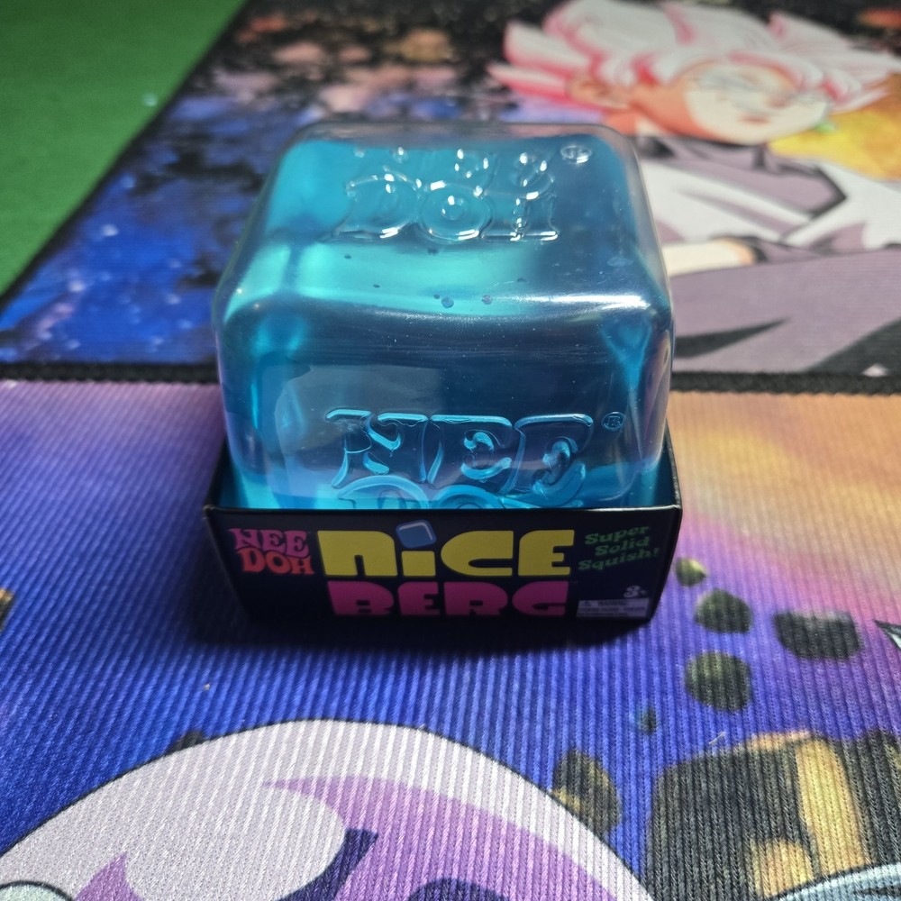 1 NeeDoh Nice Berg Blue XL Giant Nee Doh Niceberg Solid Squish Cube Ice  Block