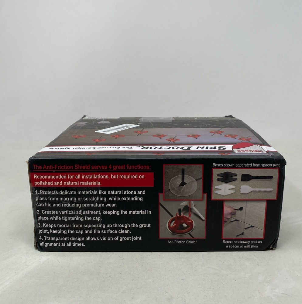 RTC Spin Doctor Tile Lippage Control System 1/8” (3mm) Black Breakaway Threaded