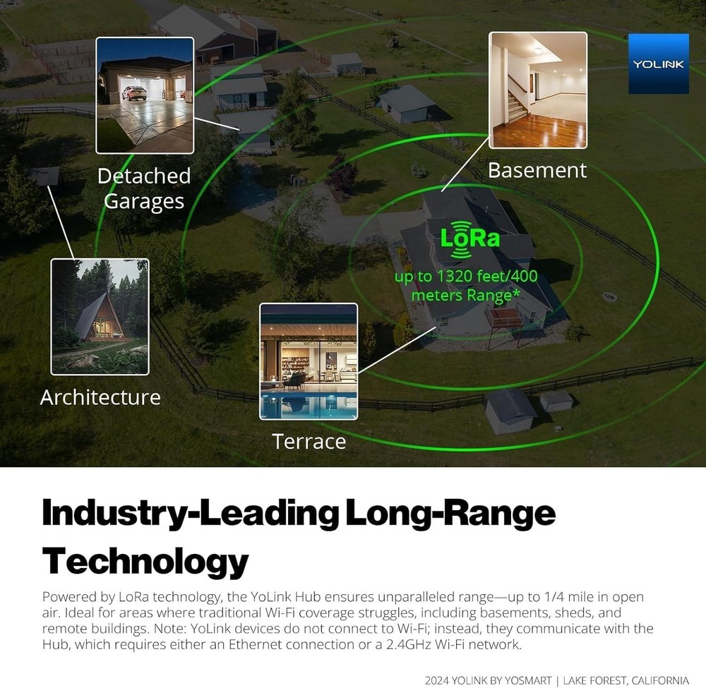 Complete Water Leak Alert System: Hub + 2 Sensors, 1000 Ft Range, Quick Setup