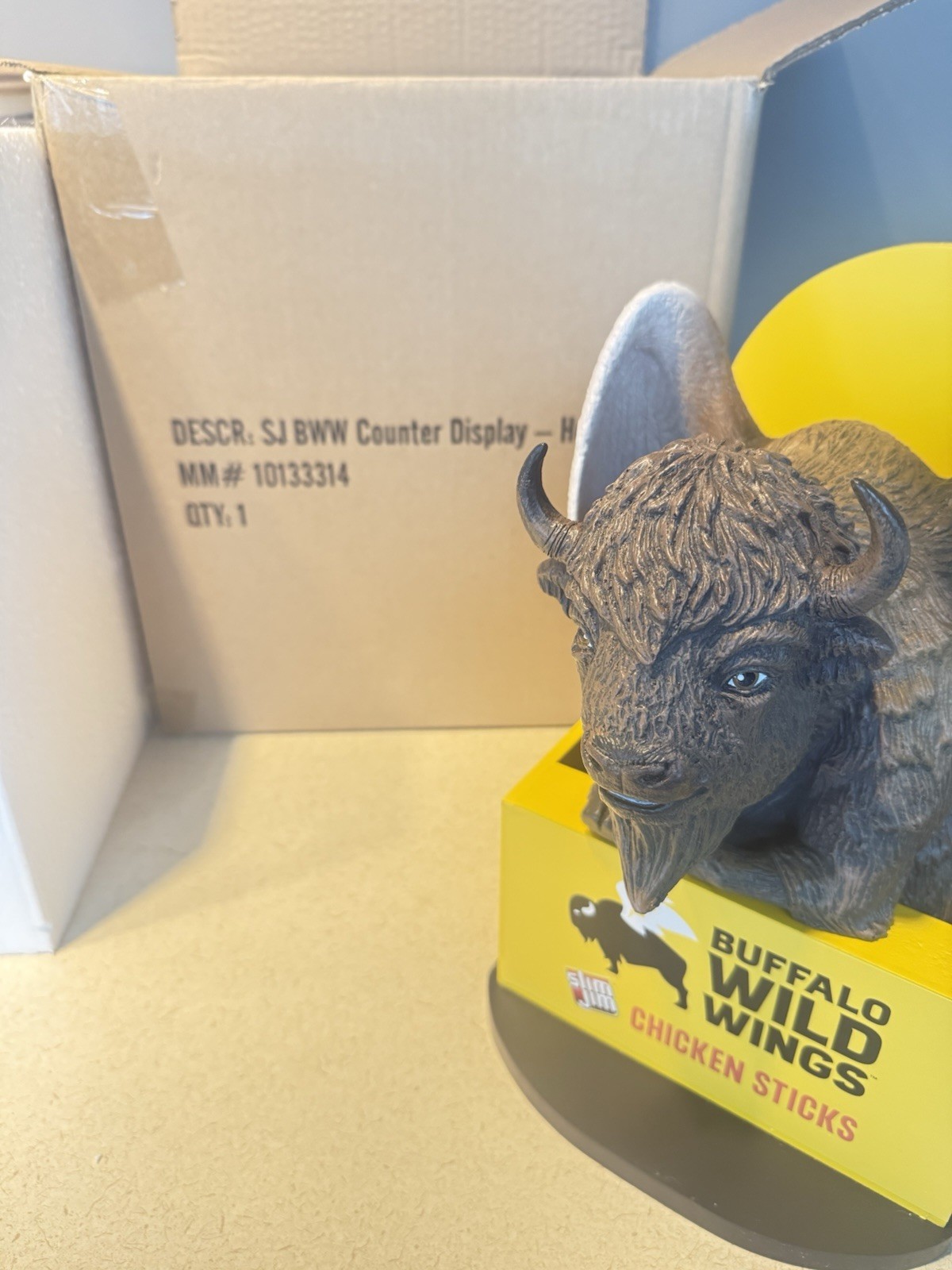 Slim Jim Buffalo Wild Wings Chicken Sticks Display With Box & Plastic