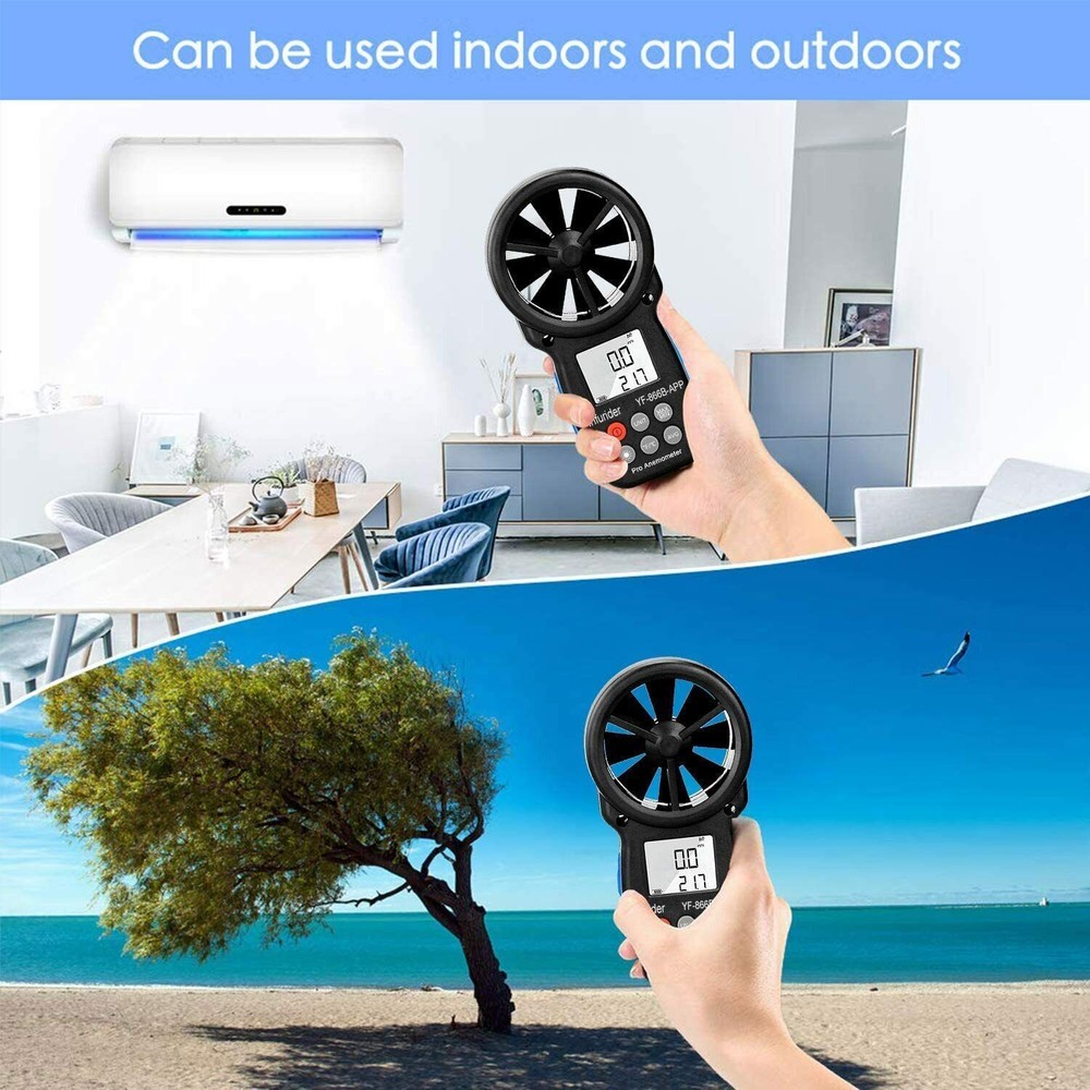 HoldPeak Digital Anemometer Handheld Wind Speed Meter Velocity Indicator Tester