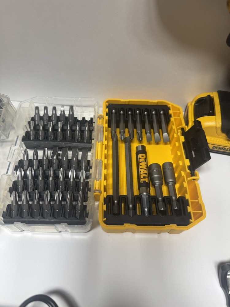 DeWALT 12V Max Drill Driver Set 2 Tools Batteries Charger Bits + Bag