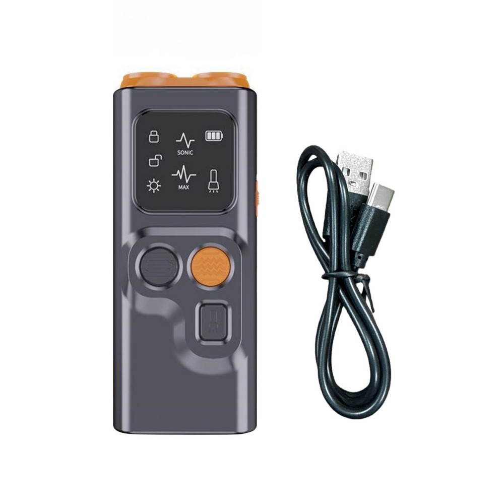 Dog Training Ultrasonic Device with Bark Control and LED Flashlight Deterrent