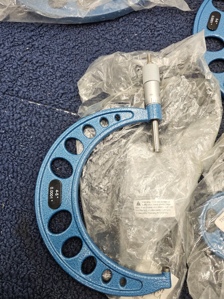 7 Pieces Micrometer Hardware Assembly Blue Different Sizes