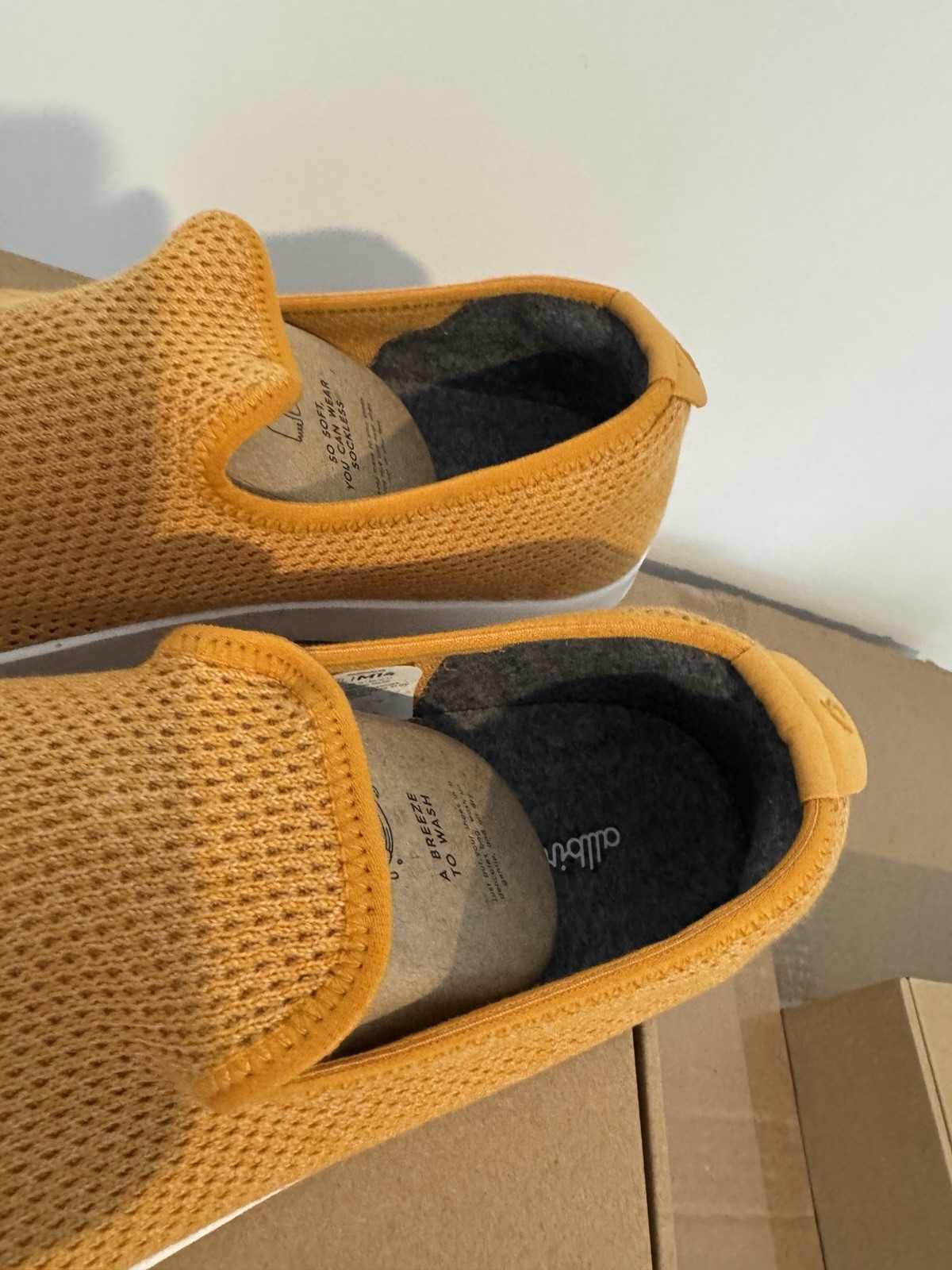 NEW ALLBIRDS TREE LOUNGER LUX HONEY SLIP ON LOAFER SHOES YELLOW MENS SIZE 10