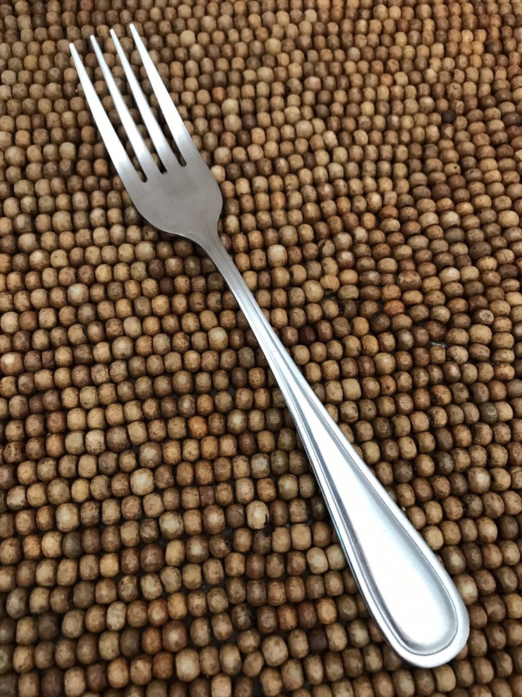 Gibson Stainless Glossy ALEXIS Outlined Round Tip DINNER FORK 7 3/8"