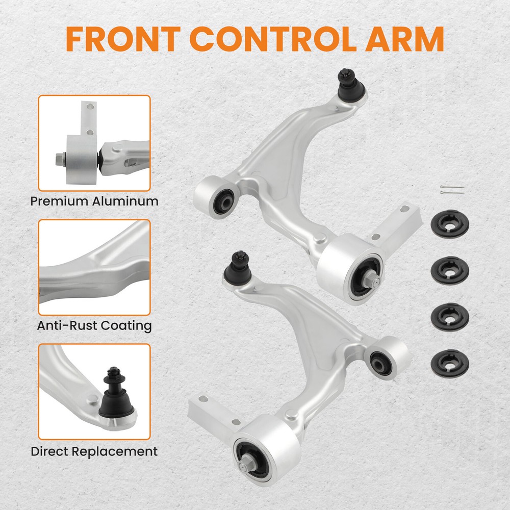 2x Front Lower Control Arm Set For 2009-2015 Honda Pilot Driver & Passenger Side