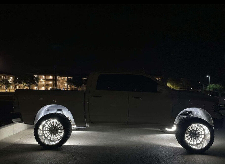 4PCS Quad Row Brightest 17.5" Wheel Rings Lights illuminated Strobe White LEDs