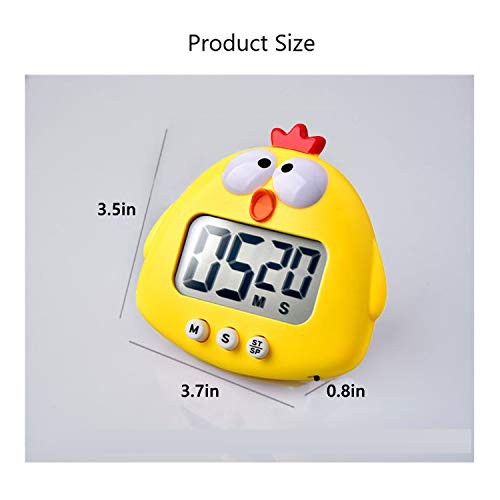 Kitchen Timer, Cute Cartoon Animal Countdown Timer, Digital Cooking Chick