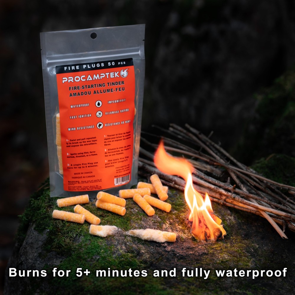 Fire Plugs 100% Waterproof Fire Starter for Emergencies, Survival, Campfire, ...
