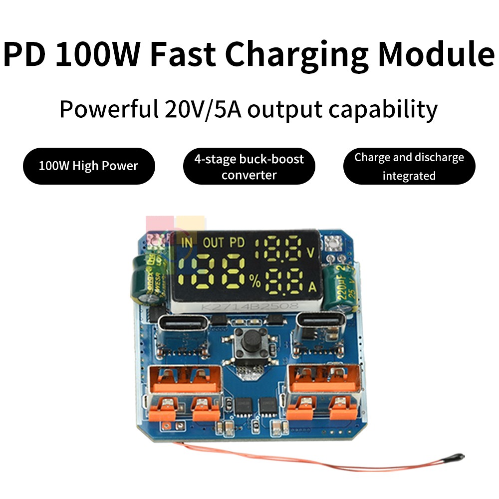 4S 100W Fast Charging Module Integrated Charge/Discharge Buck-Boost Module 20V5A