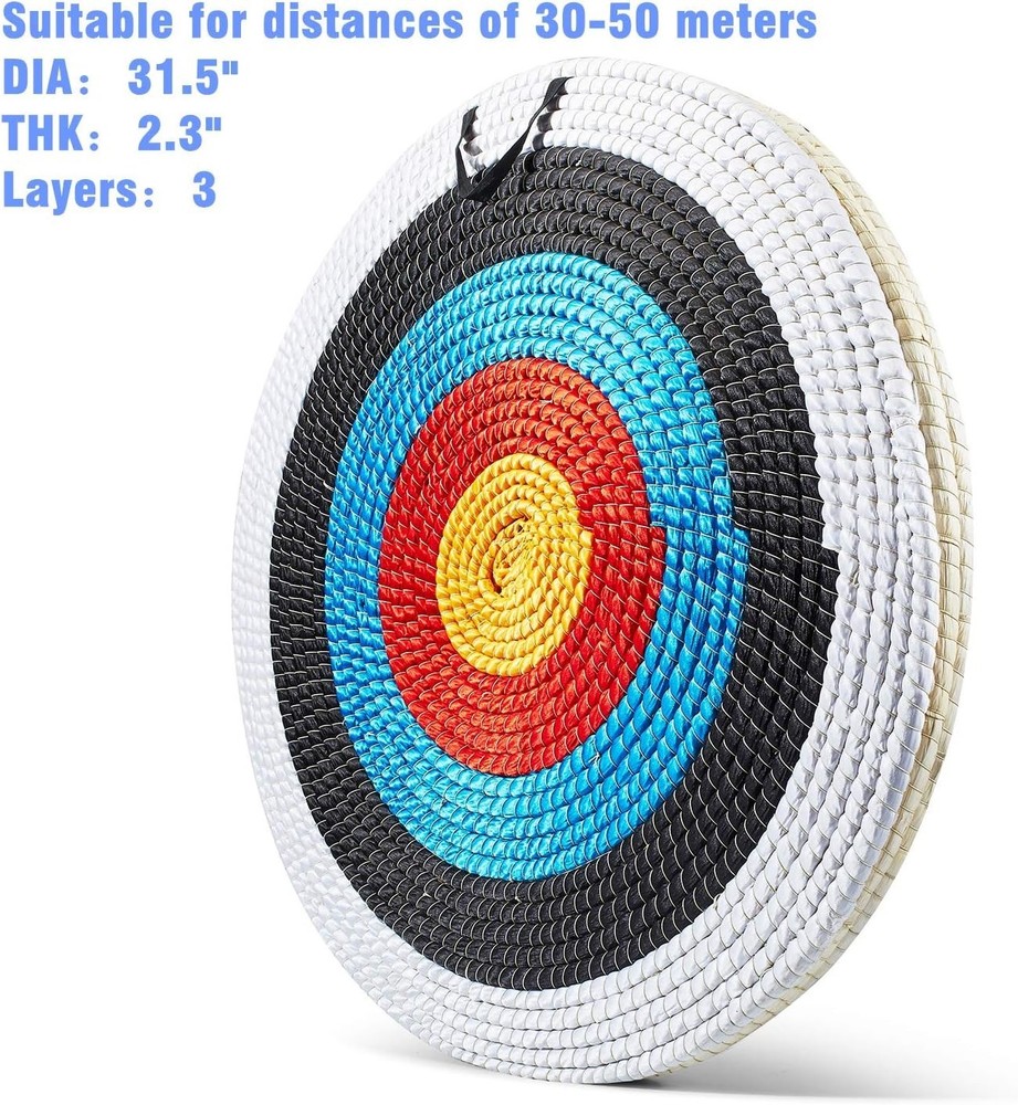 Premium 32in Round Archery Target with Silk Surface - Perfect for Competitors