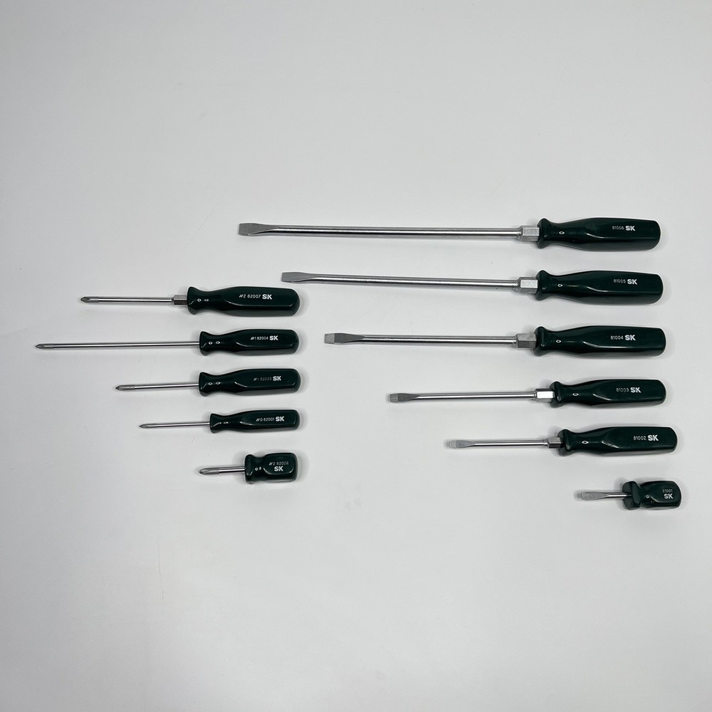 SK Professional 86006 11 Pc Combination Screwdrivers Phillips/Flat Head