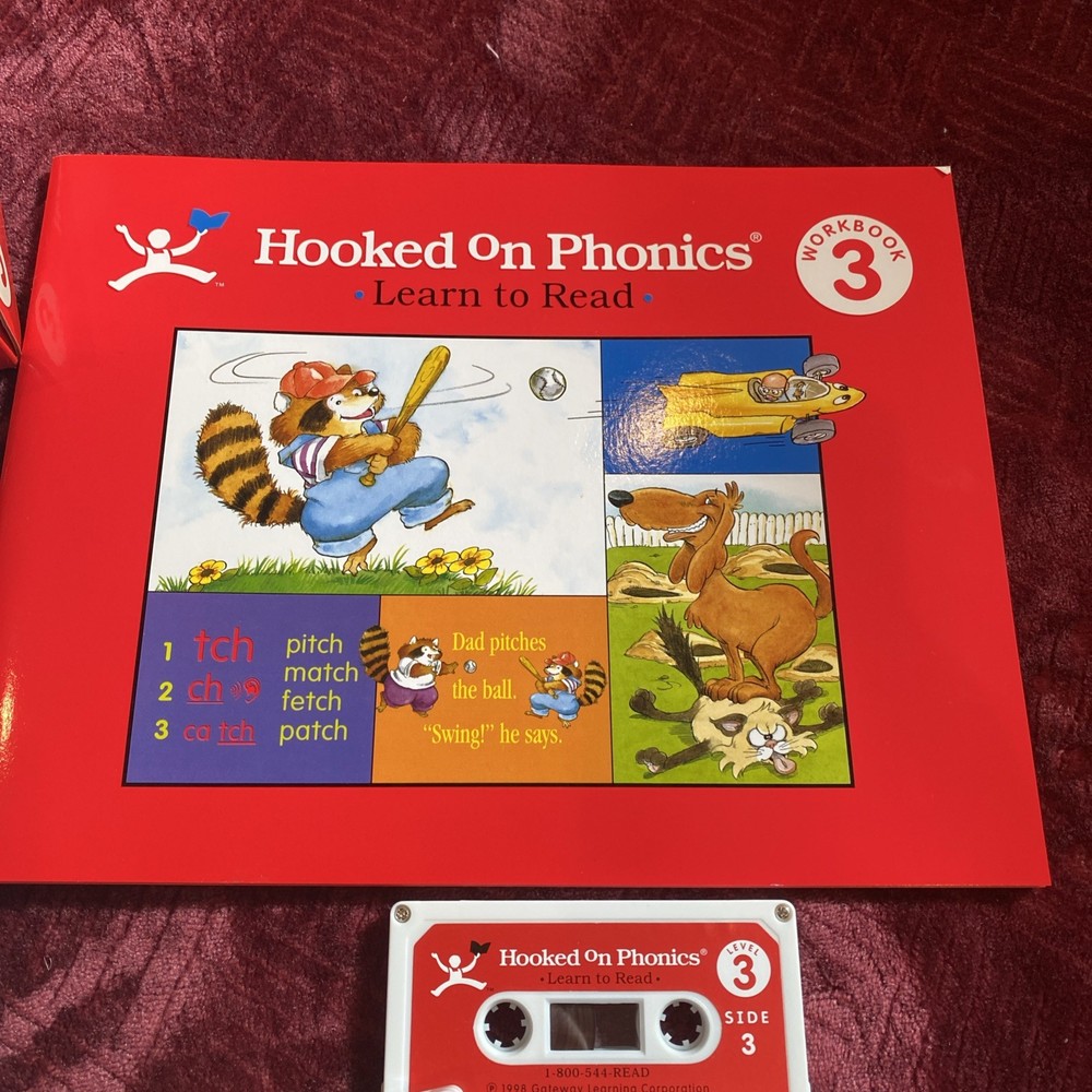 Hooked On Phonics Level 3 Cassette Version 1998, Partial, As Shown