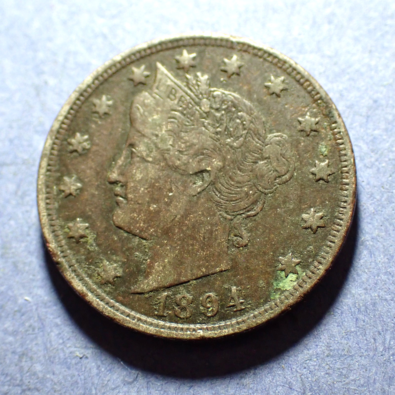 1894 Liberty V Nickel  Ch. VF details