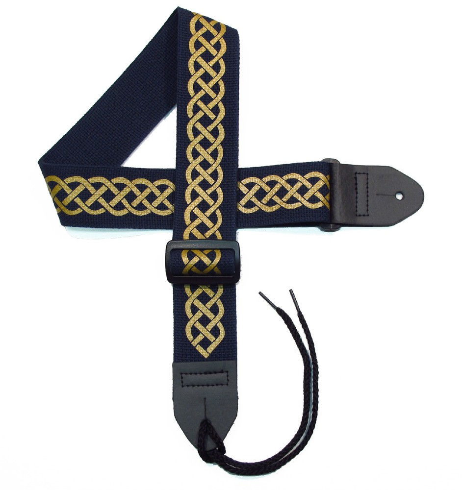 Celtic Guitar strap with Celtic Knot Version 2  in different color combos