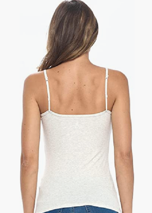 Women's Camisole Tank Top-Breathable Cotton Stretch Soft with Scoop neckline