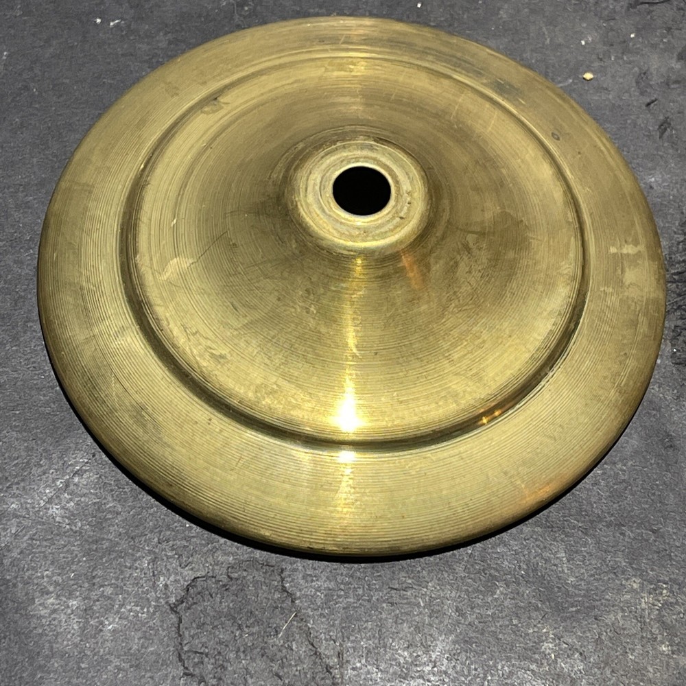 4 3/8” unfinished solid brass spun vase cap