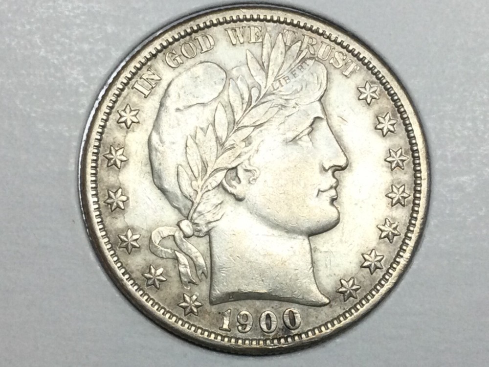 1900-S Barber Half Dollar in extra fine