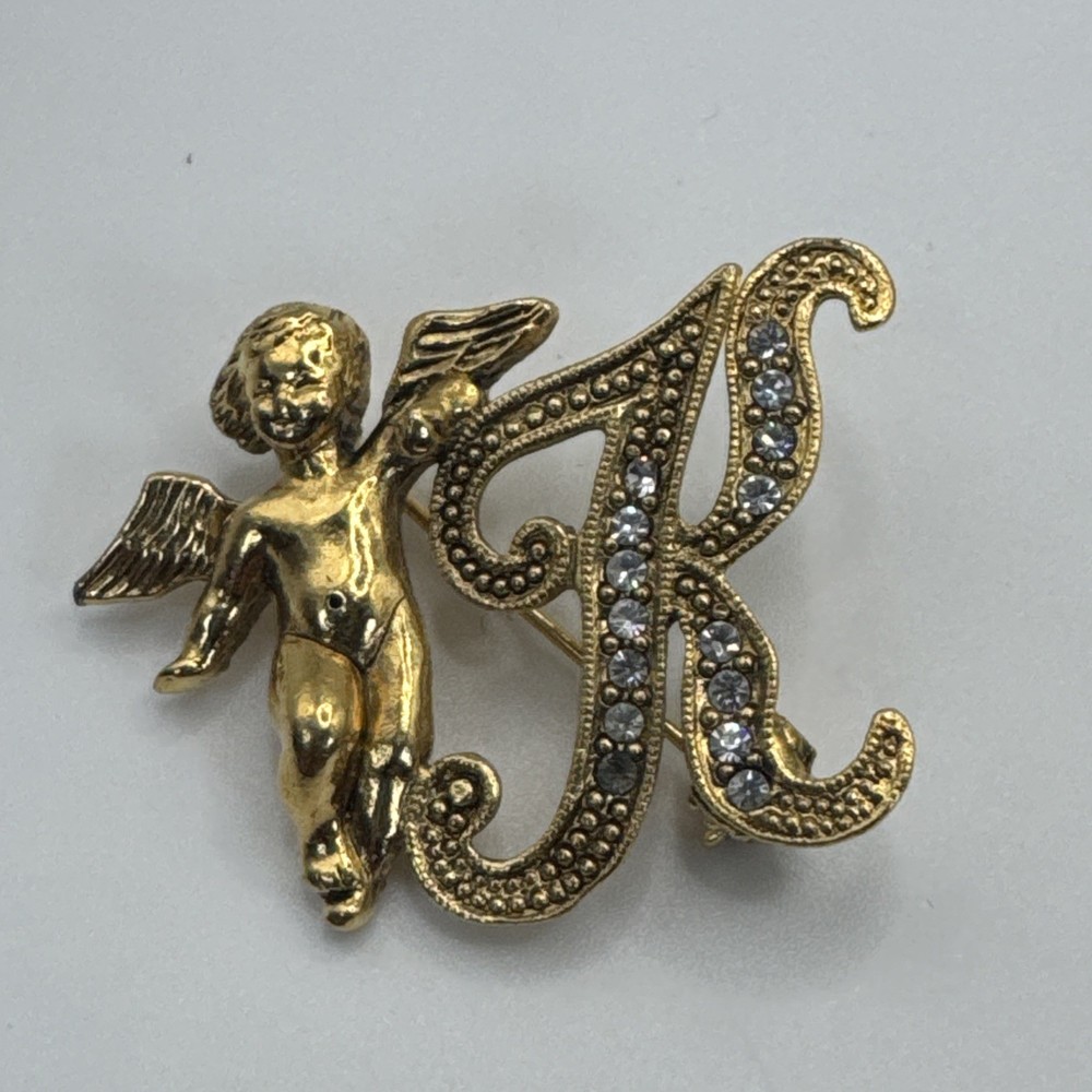 Vintage Gold Tone Cherub K