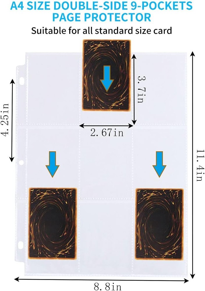 Trading Card Binder Page Protectors