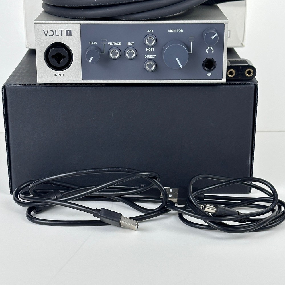 Universal Audio Volt 1 USB Audio Interface Vintage Preamp Mode MIDI XLR Cable