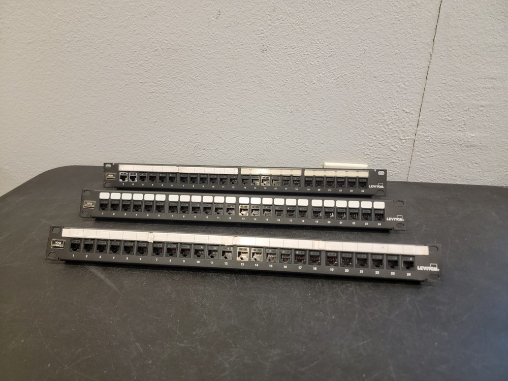 (3) Levinton Cat6A Universal Patch Panel 24-Port 10G Extreme