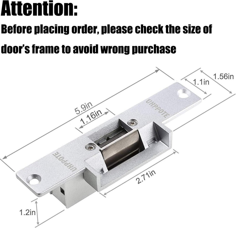 Electric Strike Door Lock Fail-Secure for Access Control System Deadlatches o...