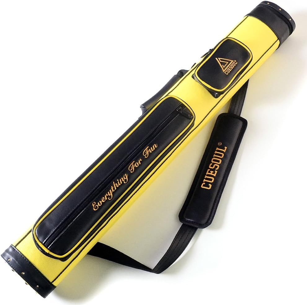 Elegant Soocoo 2x4 Pool Cue Case - Lightweight, Adjustable & Accessory Storage
