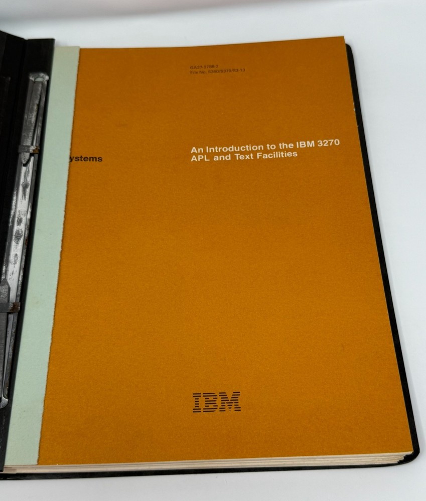 IBM 3270 Display Design Guide System Manuals APL Text Data Analysis X.25