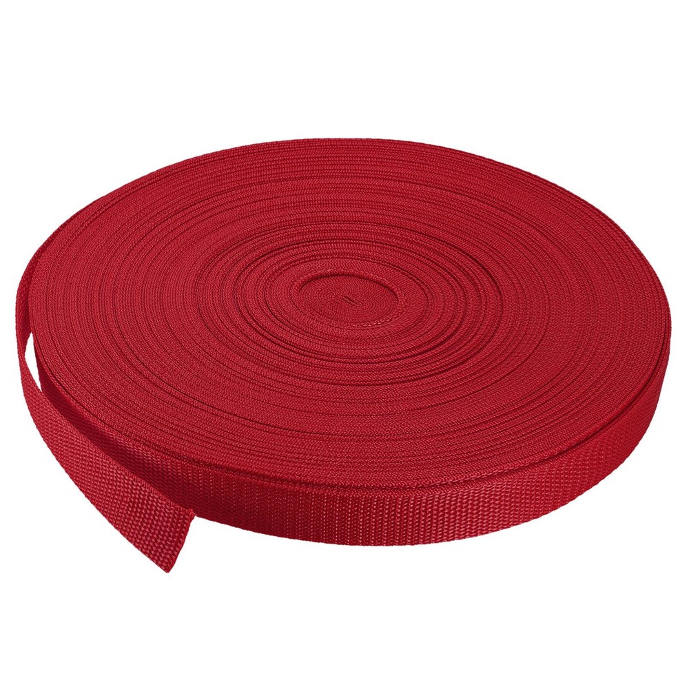 Lightweight Polypropylene Webbing Strap 1" 50 Yards Dark Red Strapping