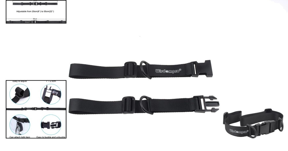 Heavy-Duty Adjustable Backpack Chest Strap with Quick Release Buckle, Black