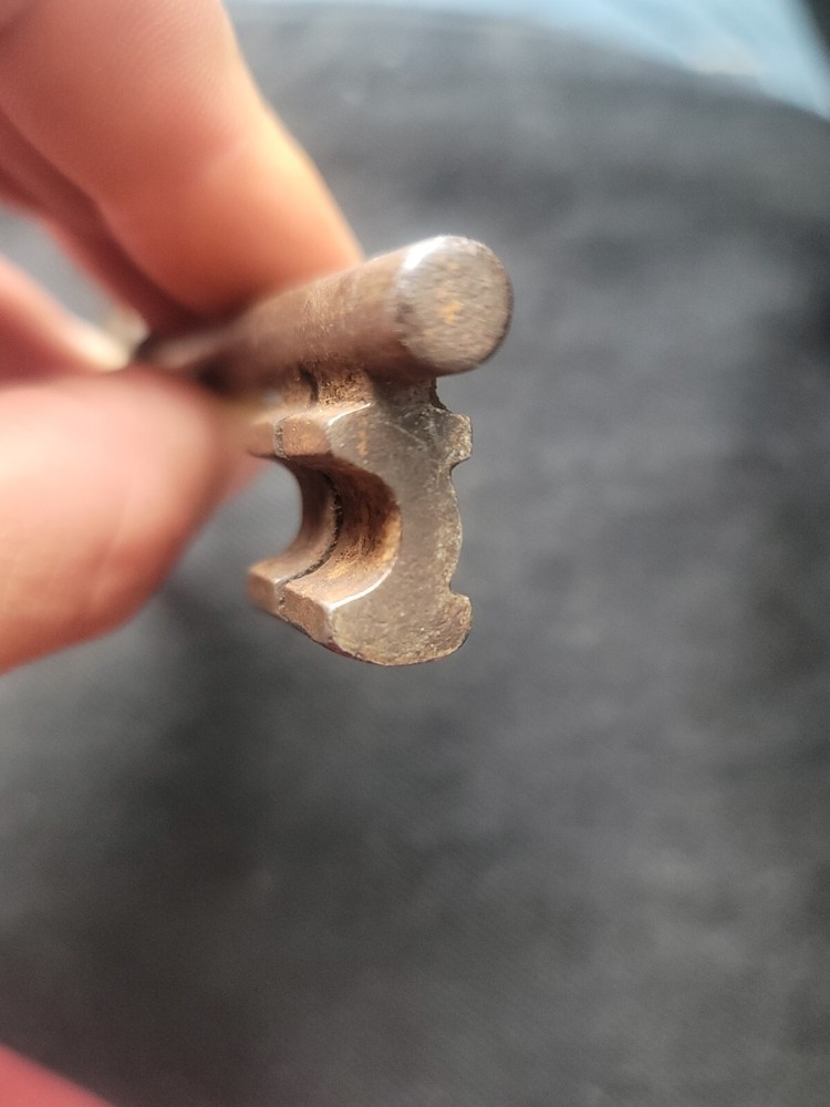 SPectacular 1820s Thick French Iron Skeleton Gate Key!