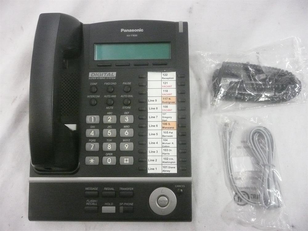 Panasonic KX-T7630B Black 24 Button Digital Telephone with Display