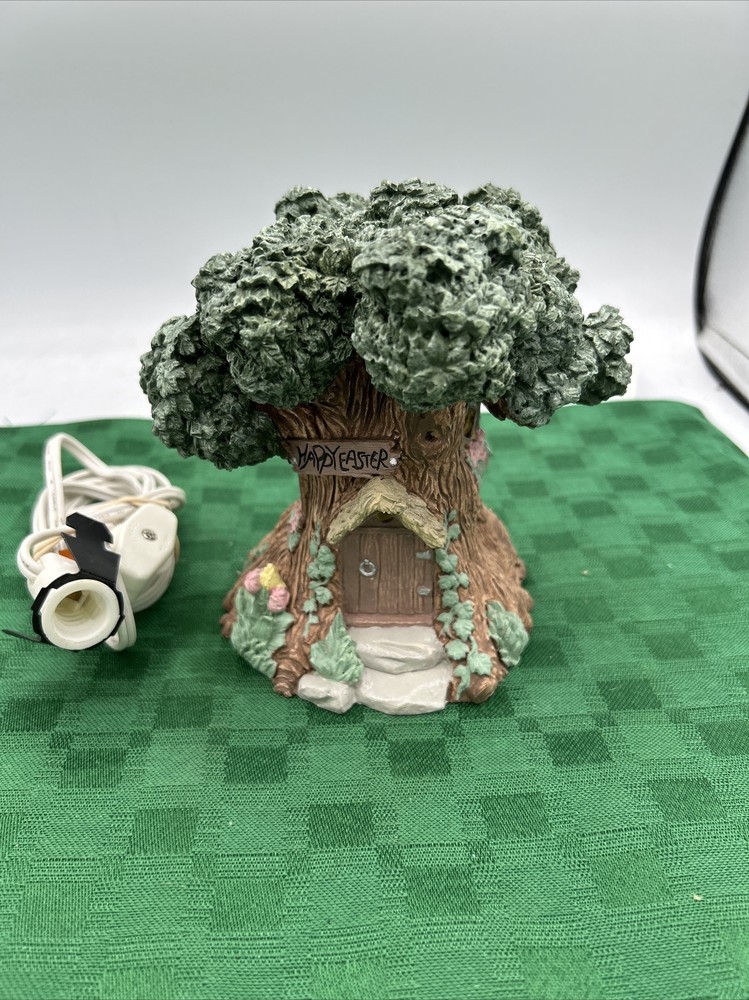 Lighted Tree House "Happy Easter" Collectible Night Light