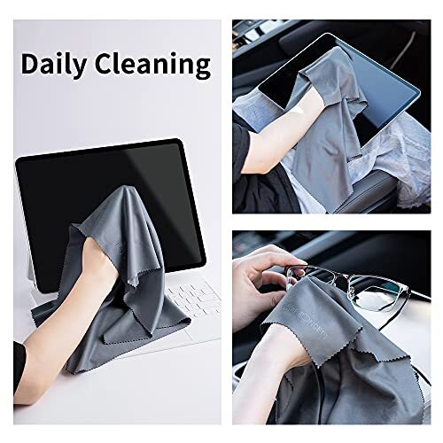 4 Pack 16''x16'' Extra Large Microfiber Cleaning Cloths Oversized Microfiber ...