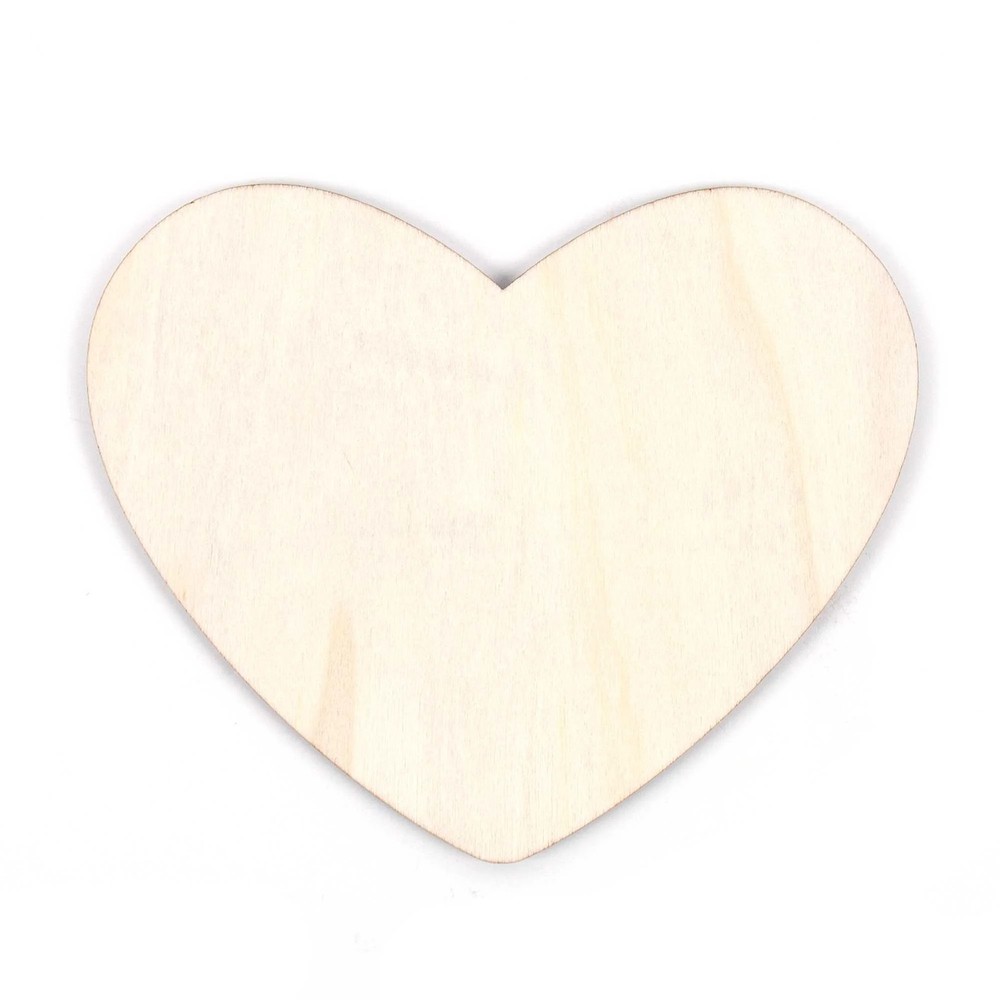Wooden Heart Shape Craft Pieces