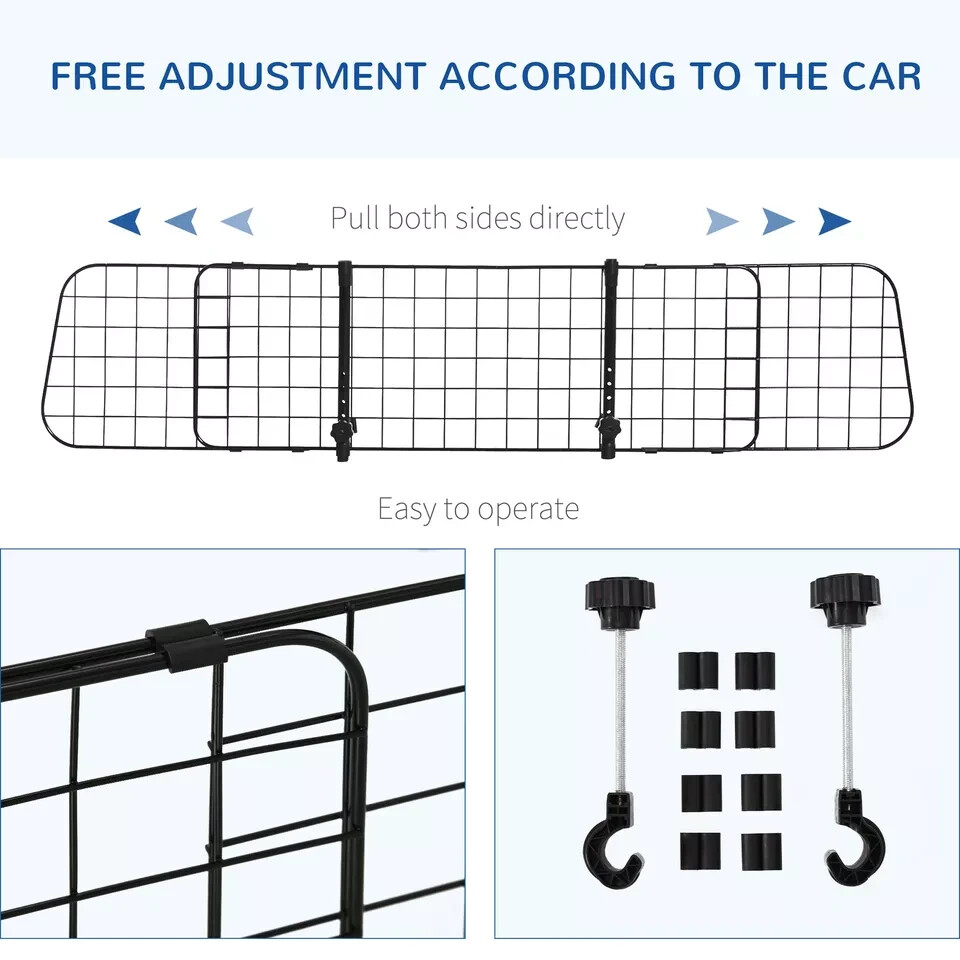For JEEP COMPASS - Heavy Duty Headrest Dog Pet Guard Mesh Adjustable