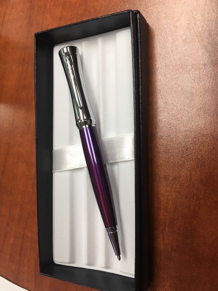 Cross Parasol Chrome and Violet Twist Ballpoint Pen