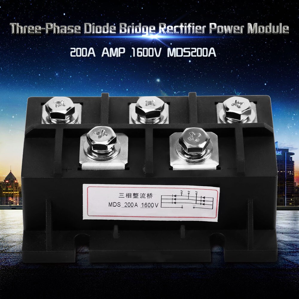 Bridge Rectifier 200A Amp 1600V MDS200A 3-Phase Diode Rectifier Power Module