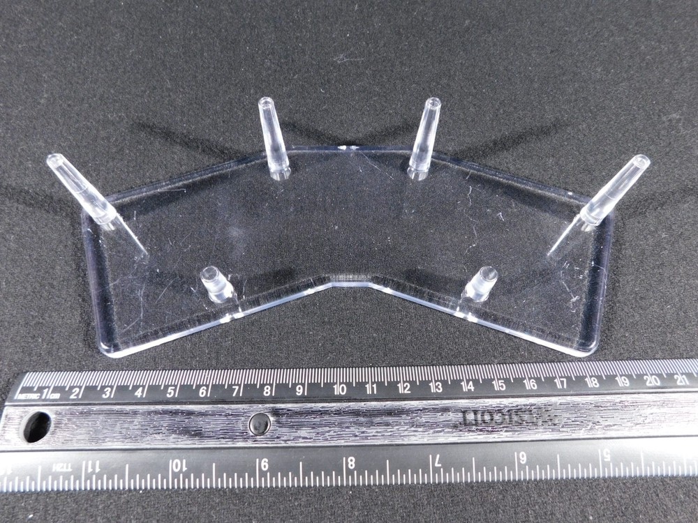 DOUBLE Three Post SPHERE Display Stand LARGE Size Clear Acrylic