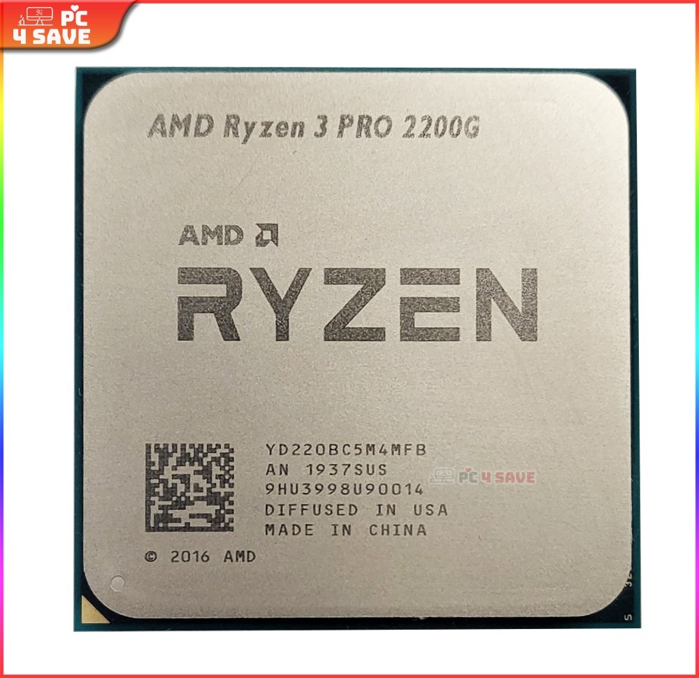 AMD Ryzen 3 PRO 2200G 3.50GHz 4-Core Socket AM4 Desktop Processor YD220BC5M4MFB
