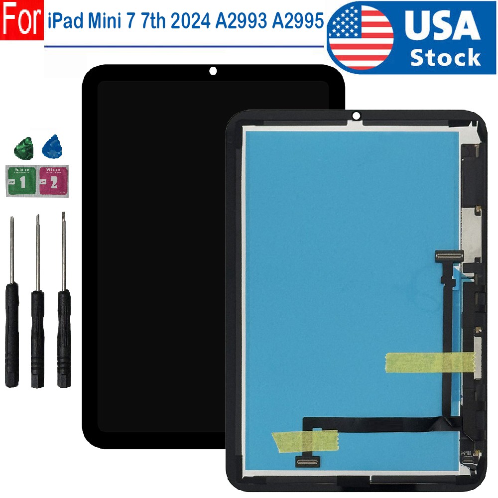 For iPad Mini 7 7th 2024 A2993 A2995 LCD Display Touch Screen Digitizer Assembly