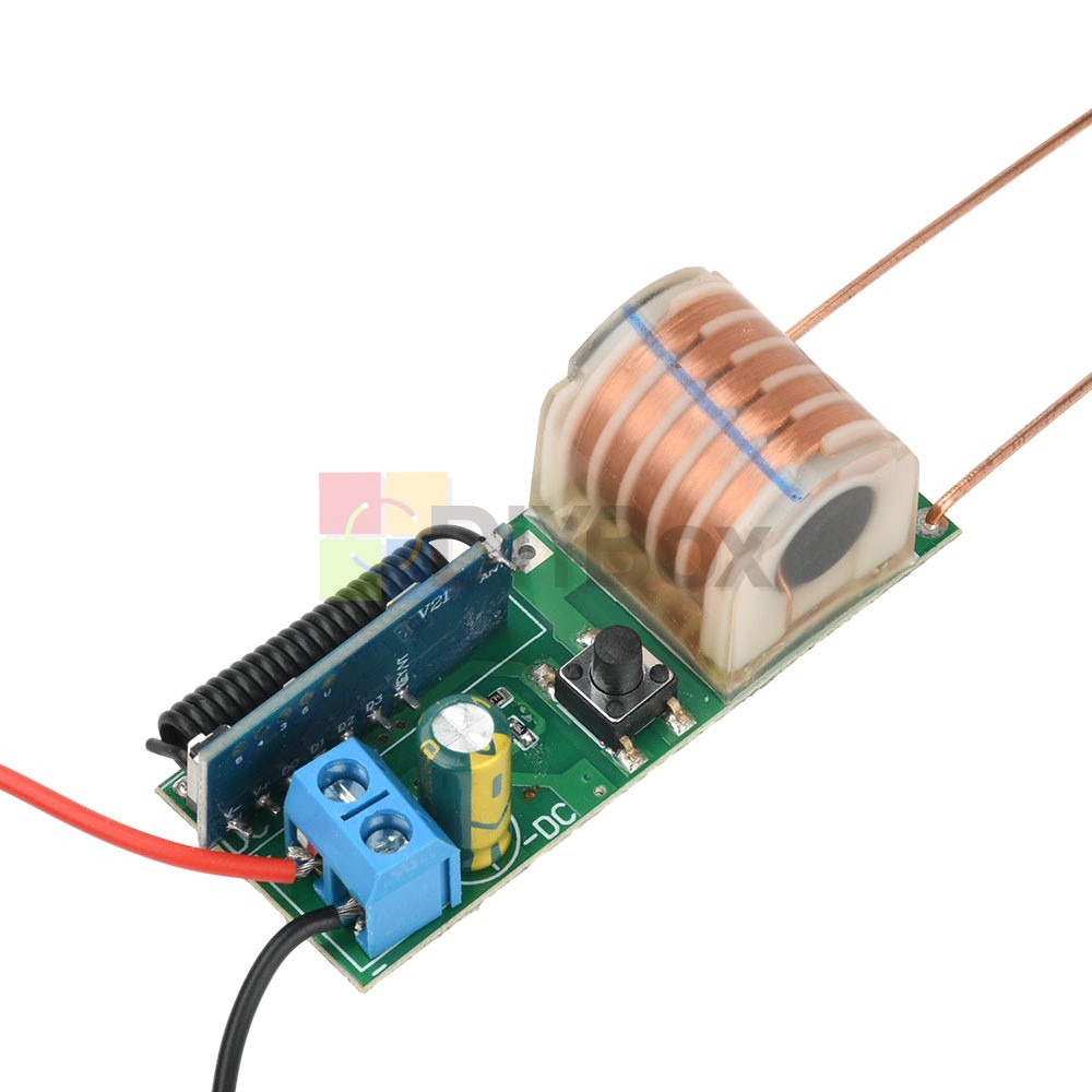 DC 3.7V Arc Igniter High Voltage Module 12mm 50m RC Arc Lighter Boost Coil Board