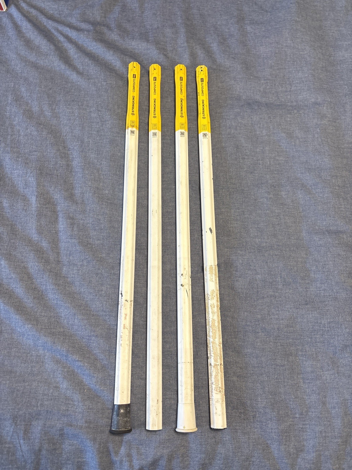StringKing Composite Pro 155g Faceoff Shaft White/Yellow Used | 3 In Stock