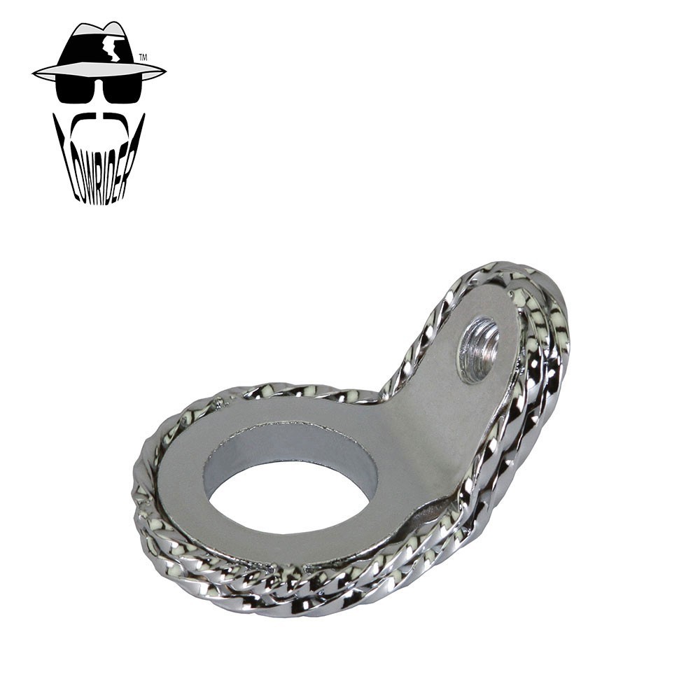 ORIGINAL LOWRIDER Chrome Twisted Spring Fork Ring 1" 45° Angle Double Twist.