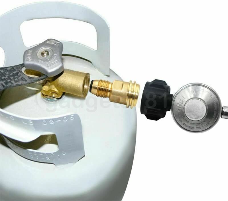 Propane Tank Refill Adapter Converts POL LP Tank Valve to QCC1/Type1 Regualtor