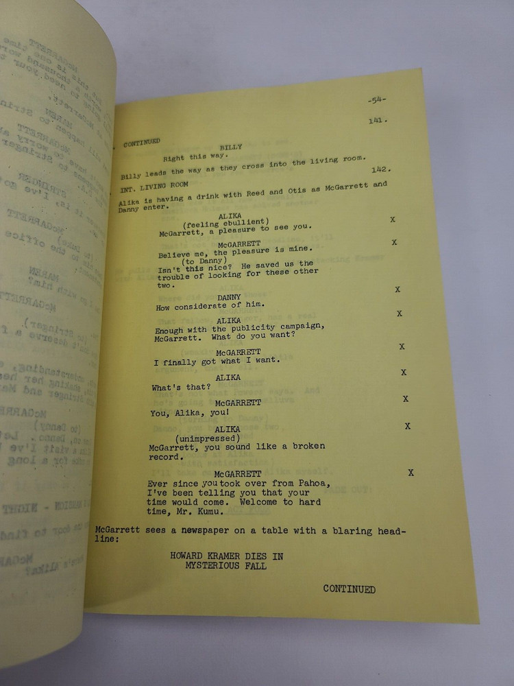 HAWAII FIVE-O / Robert Janes 1978 TV Script, Paul Williams "Stringer"